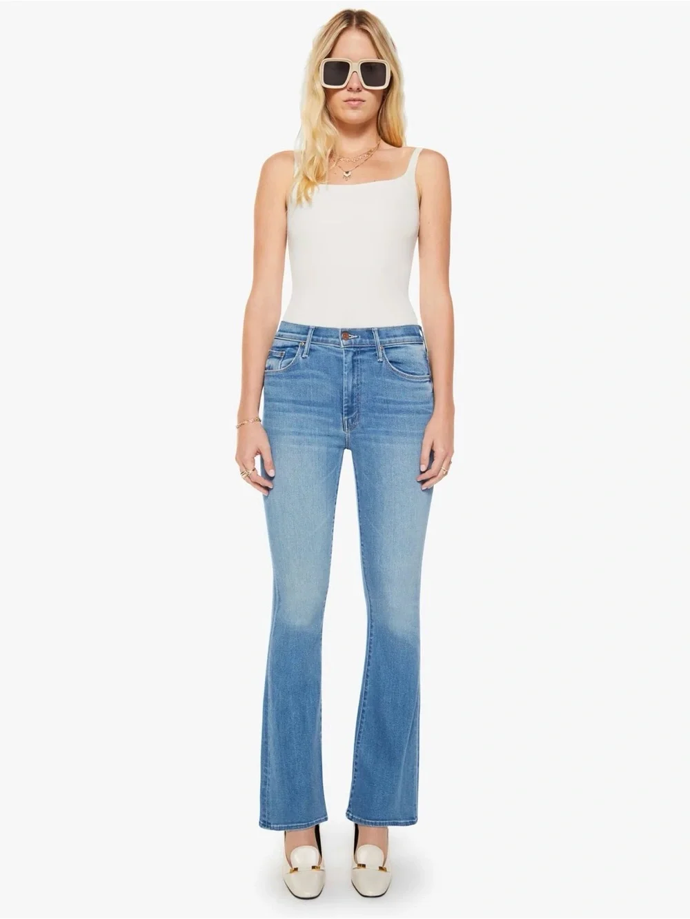 MOTHER New Sz 24 Light Blue Flare Jeans